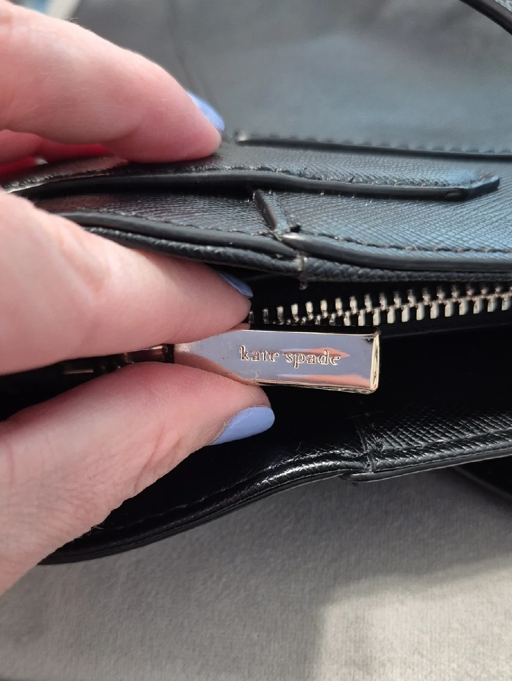 KATE SPADE Staci Large Black Leather Laptop Tote Bag - Picture 13 of 13